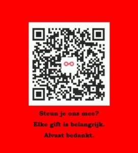 Via deze QR kan je centjes klein en groot betalen.